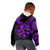 Polynesia Kid Hoodie Fish Hook Tattoo Go Fishing Polynesian Pattern Purple - Wonder Print Shop