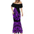 Polynesia Mermaid Dress Fish Hook Tattoo Go Fishing Polynesian Pattern Purple - Wonder Print Shop