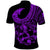 Polynesia Polo Shirt Fish Hook Tattoo Go Fishing Polynesian Pattern Purple - Wonder Print Shop