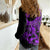 Polynesia Women Casual Shirt Fish Hook Tattoo Go Fishing Polynesian Pattern Purple - Wonder Print Shop