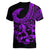 Polynesia Women V Neck T Shirt Fish Hook Tattoo Go Fishing Polynesian Pattern Purple - Wonder Print Shop