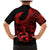 Polynesia Family Matching Mermaid Dress and Hawaiian Shirt Fish Hook Tattoo Go Fishing Polynesian Pattern Red - Wonder Print Shop
