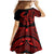Polynesia Family Matching Mermaid Dress and Hawaiian Shirt Fish Hook Tattoo Go Fishing Polynesian Pattern Red - Wonder Print Shop