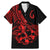 Polynesia Family Matching Mermaid Dress and Hawaiian Shirt Fish Hook Tattoo Go Fishing Polynesian Pattern Red - Wonder Print Shop