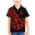 Polynesia Family Matching Mermaid Dress and Hawaiian Shirt Fish Hook Tattoo Go Fishing Polynesian Pattern Red - Wonder Print Shop