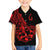 Polynesia Family Matching Puletasi Dress and Hawaiian Shirt Fish Hook Tattoo Go Fishing Polynesian Pattern Red - Wonder Print Shop