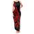Polynesia Family Matching Tank Maxi Dress and Hawaiian Shirt Fish Hook Tattoo Go Fishing Polynesian Pattern Red - Wonder Print Shop