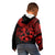 Polynesia Kid Hoodie Fish Hook Tattoo Go Fishing Polynesian Pattern Red - Wonder Print Shop