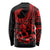 Polynesia Long Sleeve Shirt Fish Hook Tattoo Go Fishing Polynesian Pattern Red - Wonder Print Shop