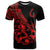 Polynesia T Shirt Fish Hook Tattoo Go Fishing Polynesian Pattern Red - Wonder Print Shop