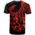 Polynesia T Shirt Fish Hook Tattoo Go Fishing Polynesian Pattern Red - Wonder Print Shop