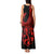 Polynesia Tank Maxi Dress Fish Hook Tattoo Go Fishing Polynesian Pattern Red - Wonder Print Shop