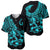 Polynesia Baseball Jersey Fish Hook Tattoo Go Fishing Polynesian Pattern Turquosie - Wonder Print Shop