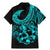 Polynesia Family Matching Mermaid Dress and Hawaiian Shirt Fish Hook Tattoo Go Fishing Polynesian Pattern Turquosie - Wonder Print Shop