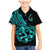 Polynesia Family Matching Mermaid Dress and Hawaiian Shirt Fish Hook Tattoo Go Fishing Polynesian Pattern Turquosie - Wonder Print Shop