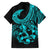 Polynesia Family Matching Short Sleeve Bodycon Dress and Hawaiian Shirt Fish Hook Tattoo Go Fishing Polynesian Pattern Turquosie - Wonder Print Shop