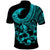 Polynesia Polo Shirt Fish Hook Tattoo Go Fishing Polynesian Pattern Turquosie - Wonder Print Shop