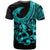 Polynesia T Shirt Fish Hook Tattoo Go Fishing Polynesian Pattern Turquosie - Wonder Print Shop