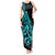 Polynesia Tank Maxi Dress Fish Hook Tattoo Go Fishing Polynesian Pattern Turquosie - Wonder Print Shop