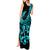 Polynesia Tank Maxi Dress Fish Hook Tattoo Go Fishing Polynesian Pattern Turquosie - Wonder Print Shop