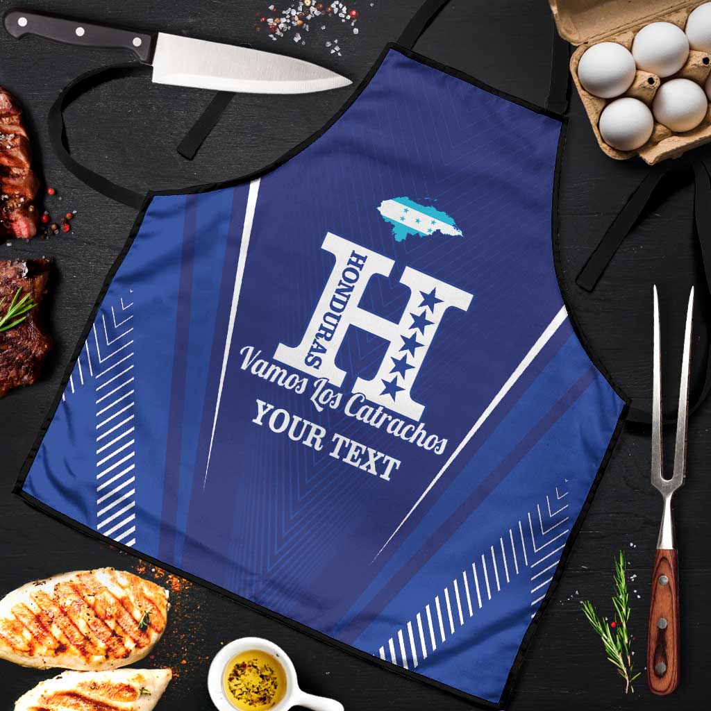 Honduras Football Custom Apron Los Catrachos Map Sporty Style - Wonder Print Shop
