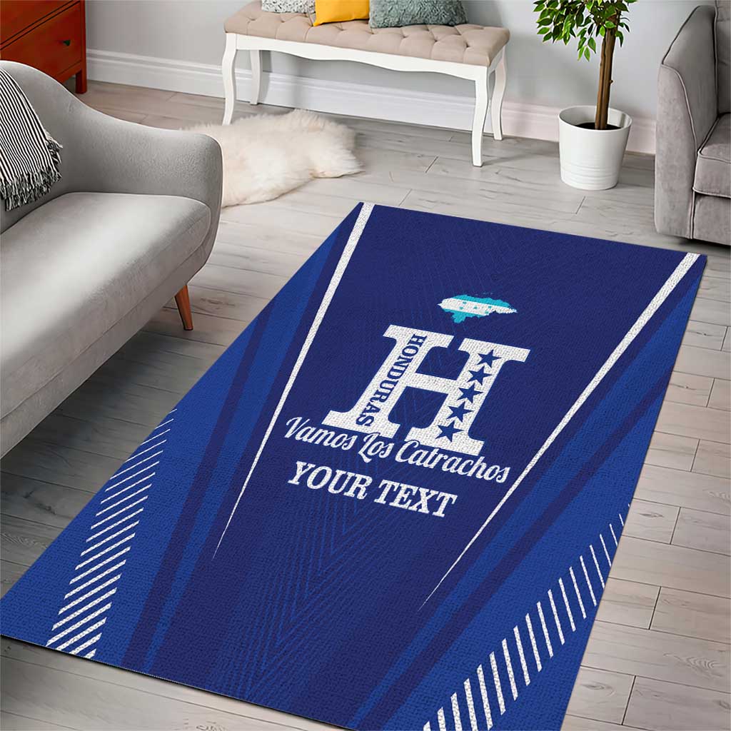 Honduras Football Custom Area Rug Los Catrachos Map Sporty Style - Wonder Print Shop