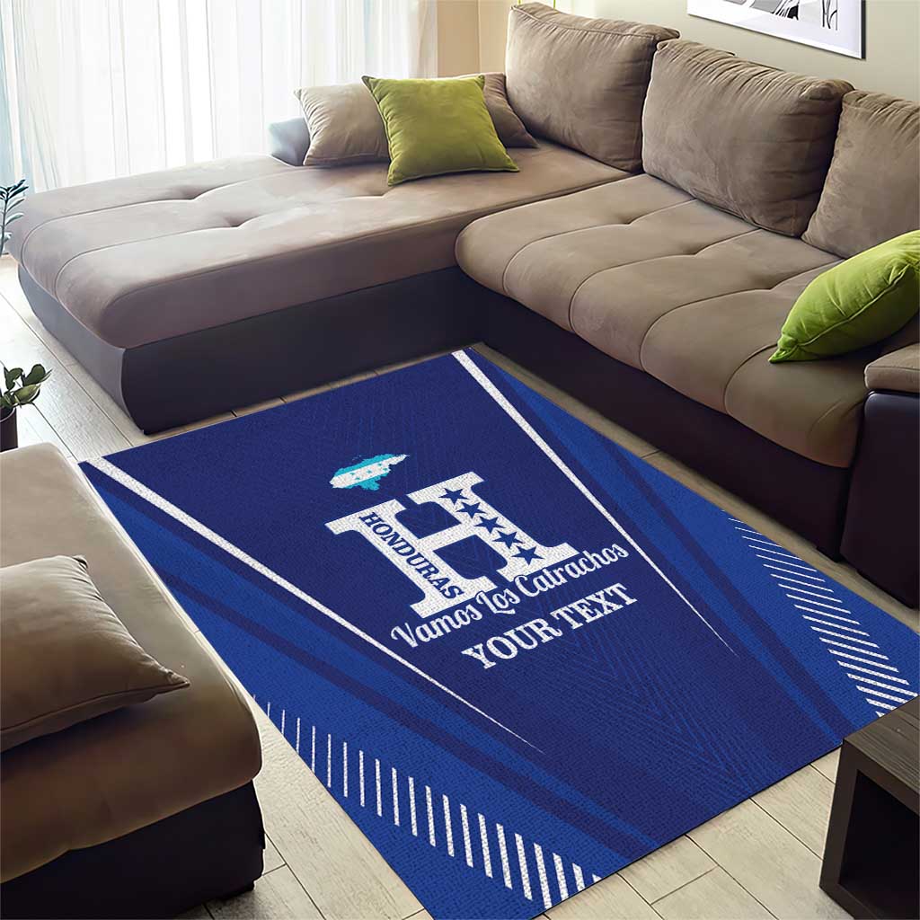 Honduras Football Custom Area Rug Los Catrachos Map Sporty Style - Wonder Print Shop