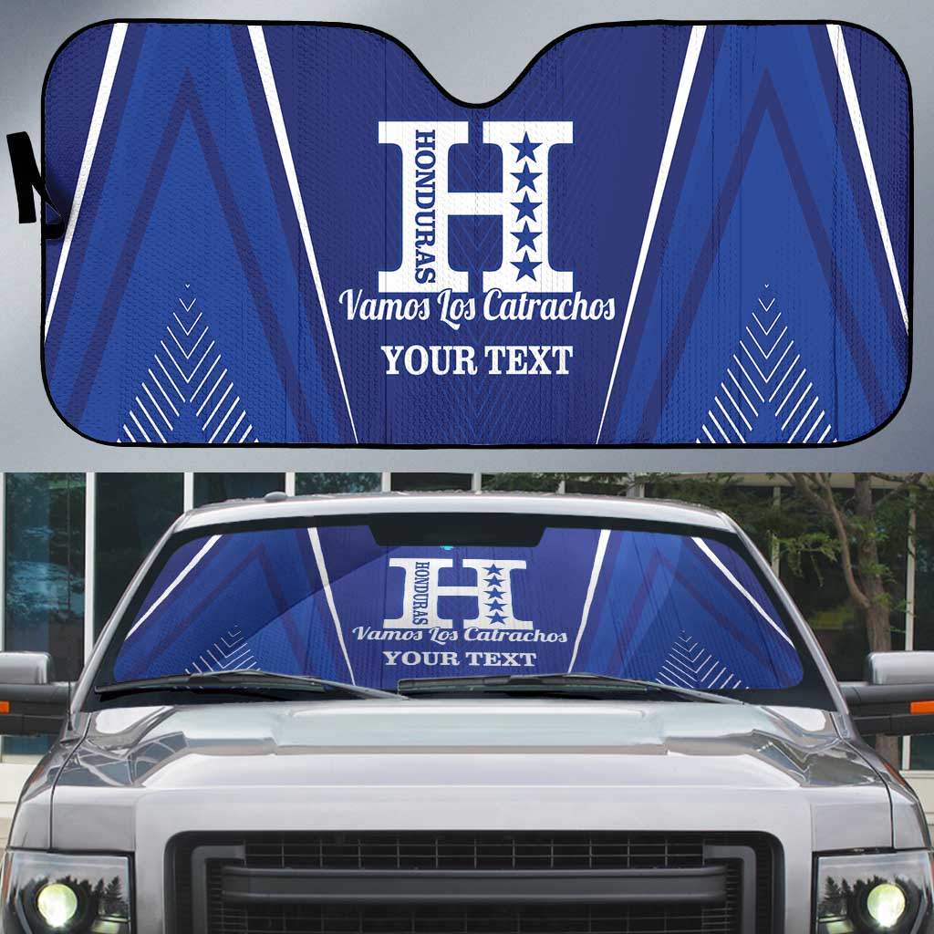Honduras Football Custom Auto Sun Shade Los Catrachos Map Sporty Style - Wonder Print Shop