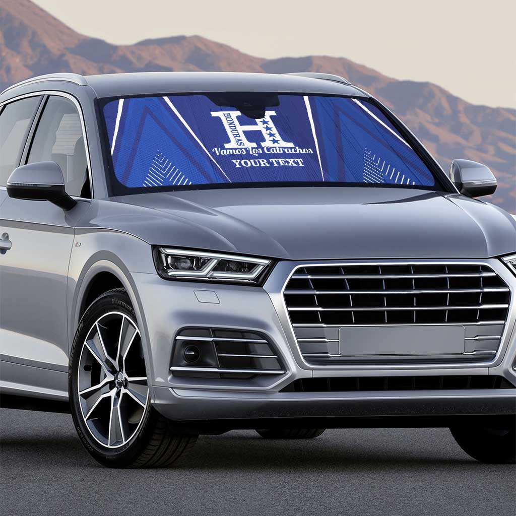 Honduras Football Custom Auto Sun Shade Los Catrachos Map Sporty Style - Wonder Print Shop