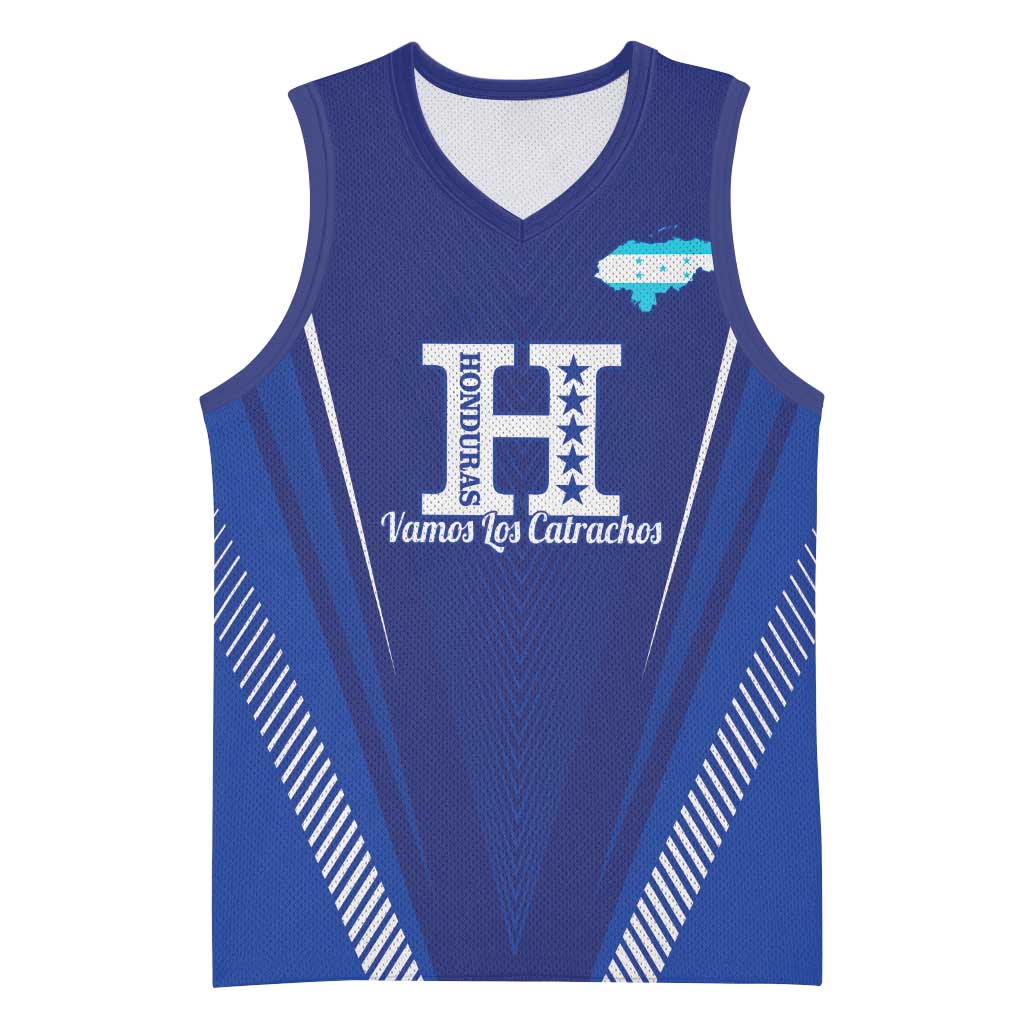 Honduras Football Custom Basketball Jersey Los Catrachos Map Sporty Style - Wonder Print Shop