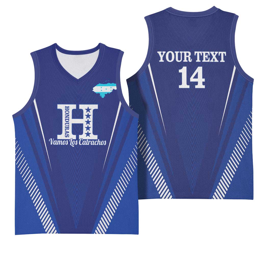 Honduras Football Custom Basketball Jersey Los Catrachos Map Sporty Style - Wonder Print Shop