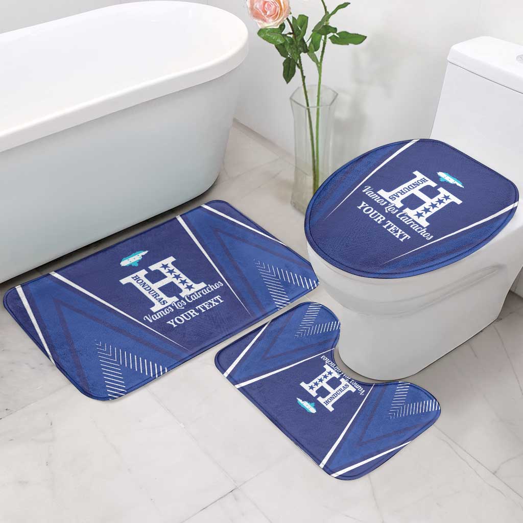 Honduras Football Custom Bathroom Set Los Catrachos Map Sporty Style - Wonder Print Shop