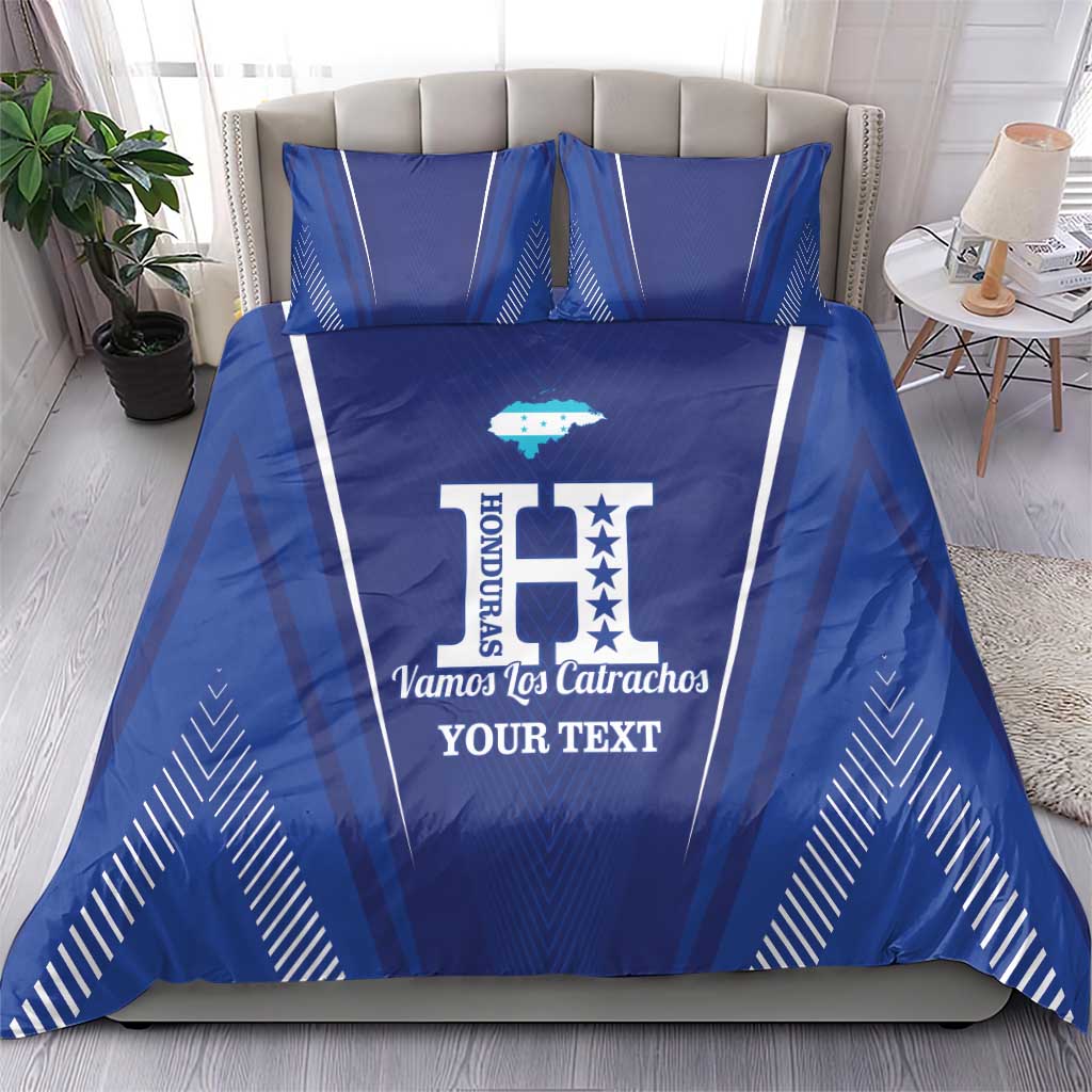 Honduras Football Custom Bedding Set Los Catrachos Map Sporty Style - Wonder Print Shop