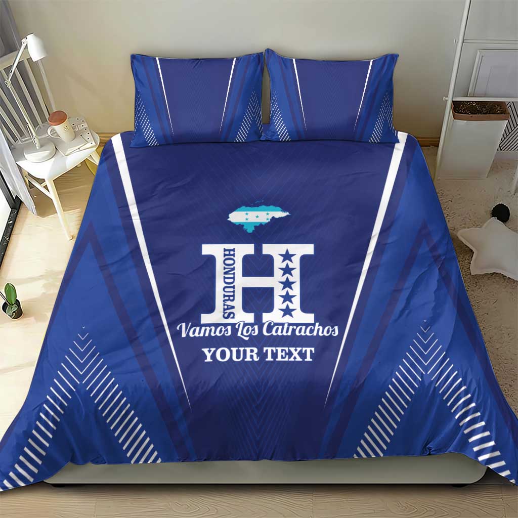 Honduras Football Custom Bedding Set Los Catrachos Map Sporty Style - Wonder Print Shop