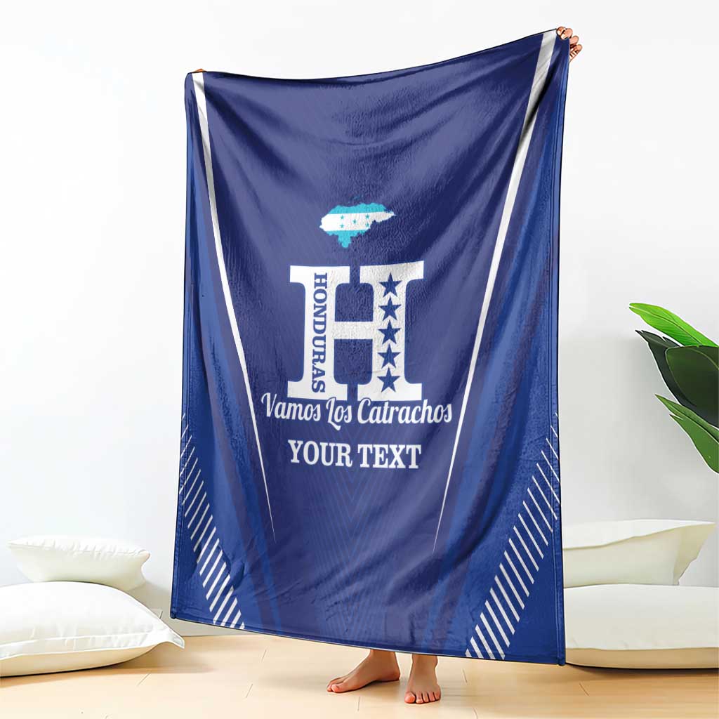Honduras Football Custom Blanket Los Catrachos Map Sporty Style - Wonder Print Shop