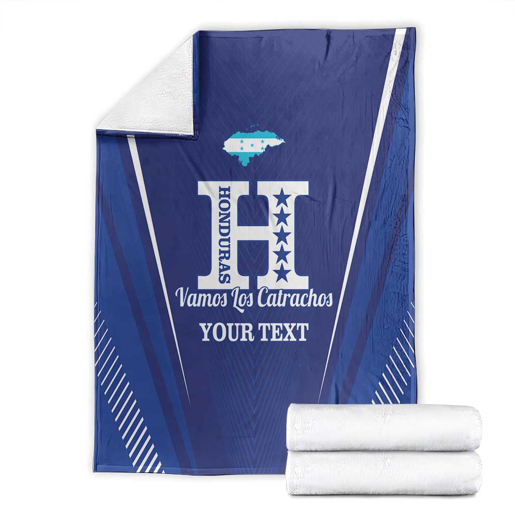 Honduras Football Custom Blanket Los Catrachos Map Sporty Style - Wonder Print Shop