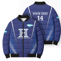 Honduras Football Custom Bomber Puffer Jacket Los Catrachos Map Sporty Style - Wonder Print Shop