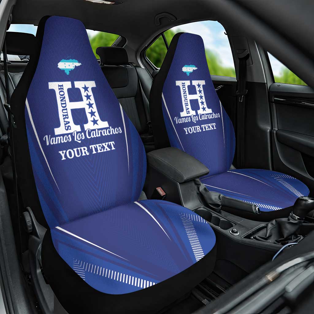 Honduras Football Custom Car Seat Cover Los Catrachos Map Sporty Style - Wonder Print Shop