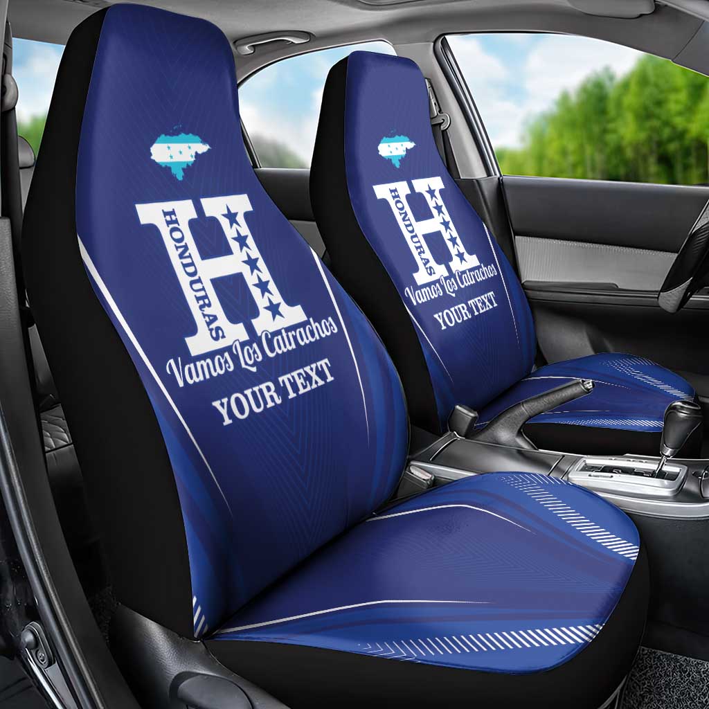 Honduras Football Custom Car Seat Cover Los Catrachos Map Sporty Style - Wonder Print Shop