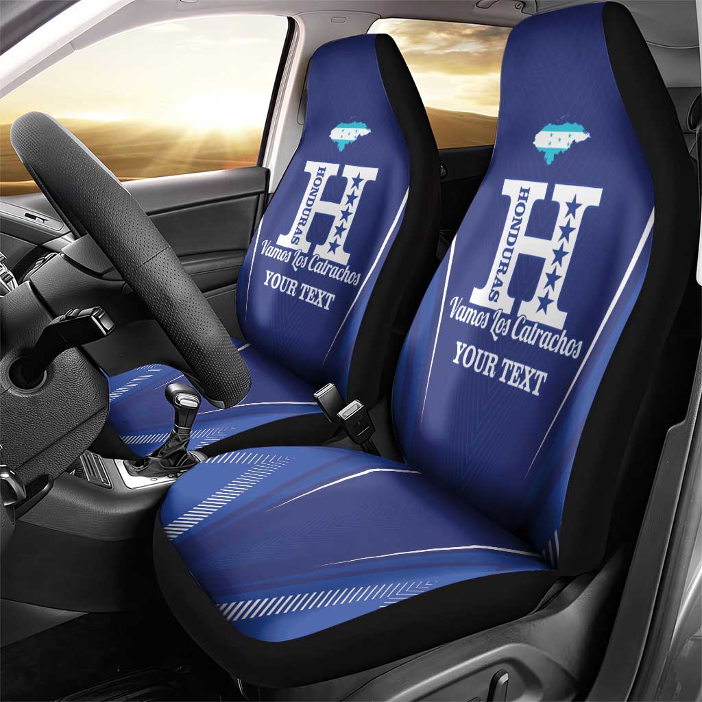 Honduras Football Custom Car Seat Cover Los Catrachos Map Sporty Style - Wonder Print Shop
