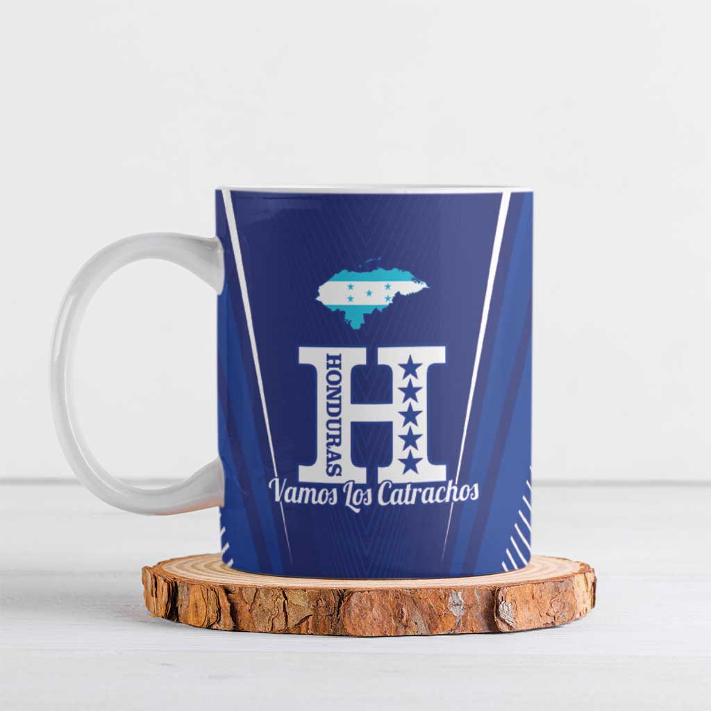 Honduras Football Custom Ceramic Mug Los Catrachos Map Sporty Style - Wonder Print Shop