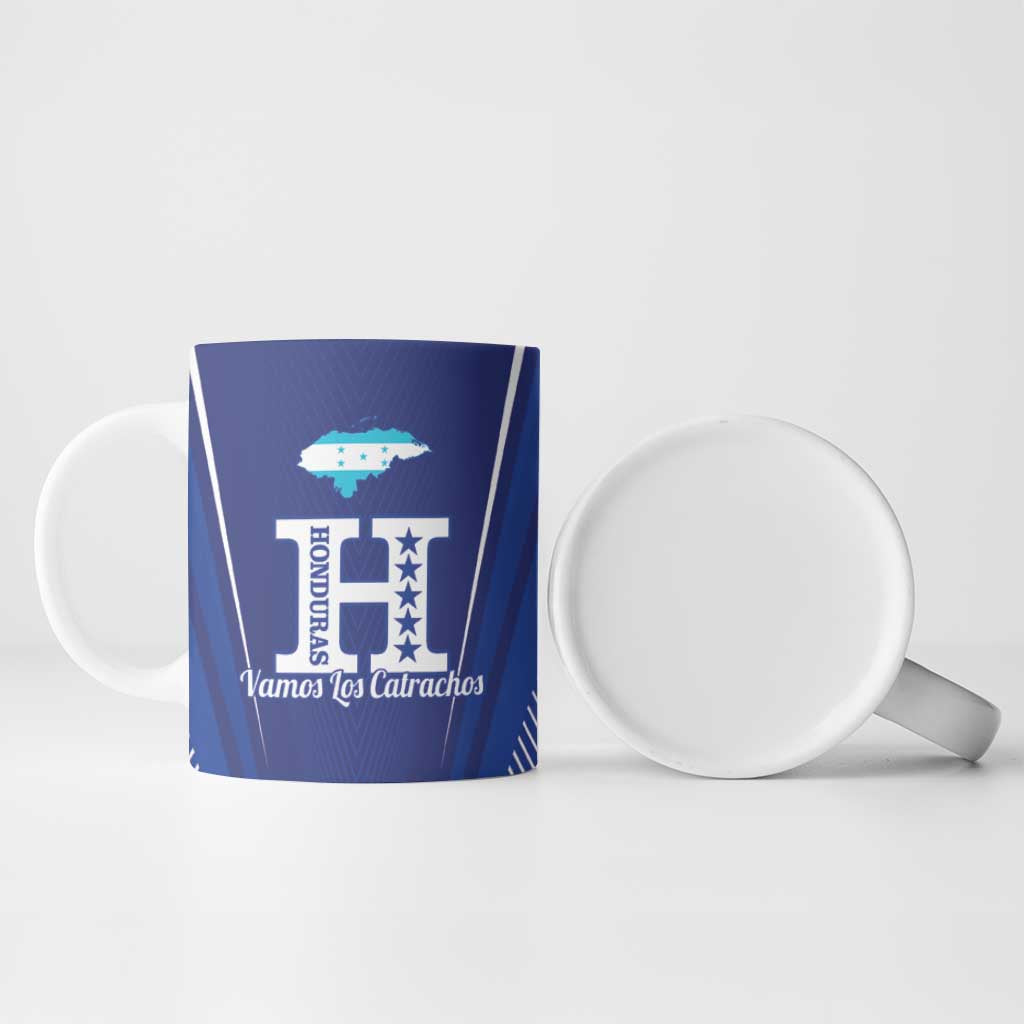 Honduras Football Custom Ceramic Mug Los Catrachos Map Sporty Style - Wonder Print Shop