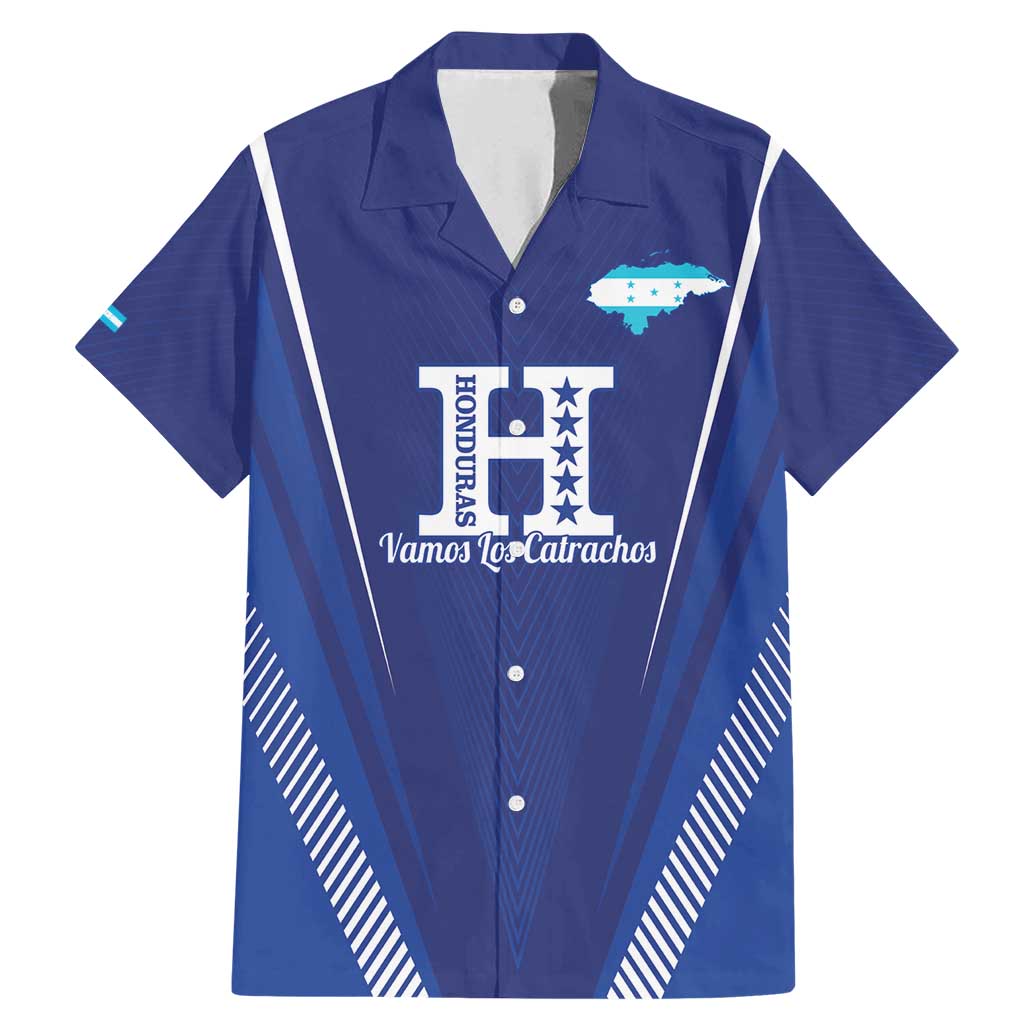 Honduras Football Custom Family Matching Mermaid Dress and Hawaiian Shirt Los Catrachos Map Sporty Style - Wonder Print Shop