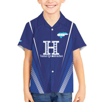 Honduras Football Custom Family Matching Puletasi and Hawaiian Shirt Los Catrachos Map Sporty Style - Wonder Print Shop