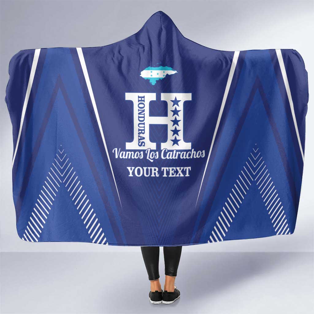 Honduras Football Custom Hooded Blanket Los Catrachos Map Sporty Style - Wonder Print Shop