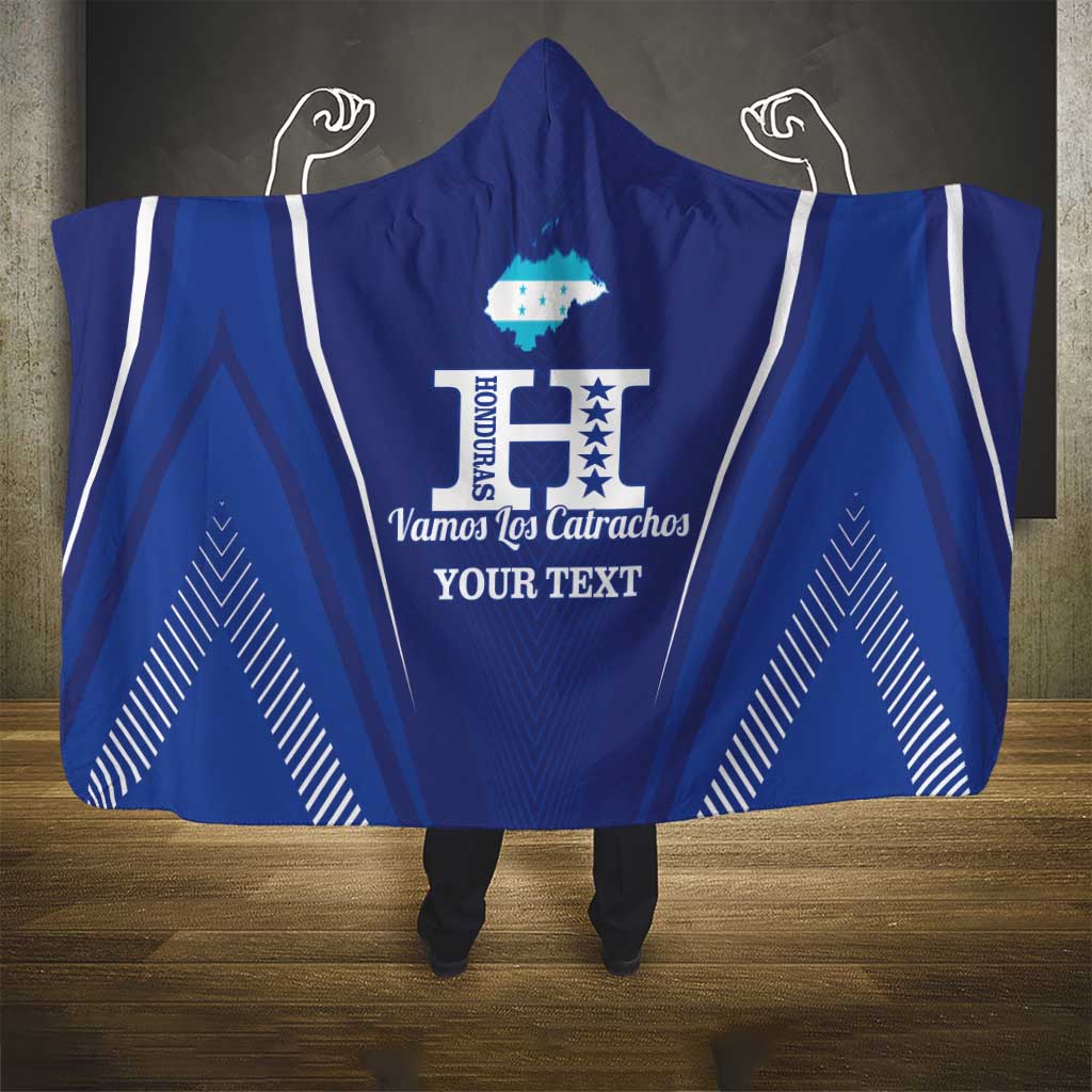 Honduras Football Custom Hooded Blanket Los Catrachos Map Sporty Style - Wonder Print Shop