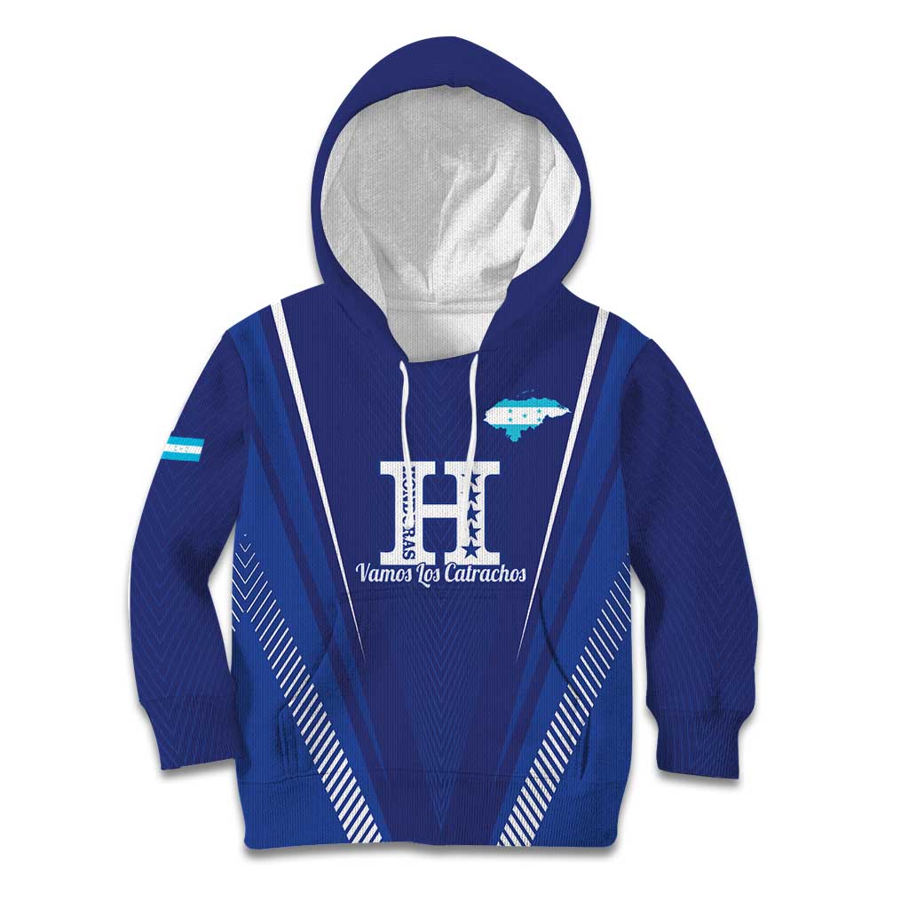 Honduras Football Custom Kid Hoodie Los Catrachos Map Sporty Style - Wonder Print Shop