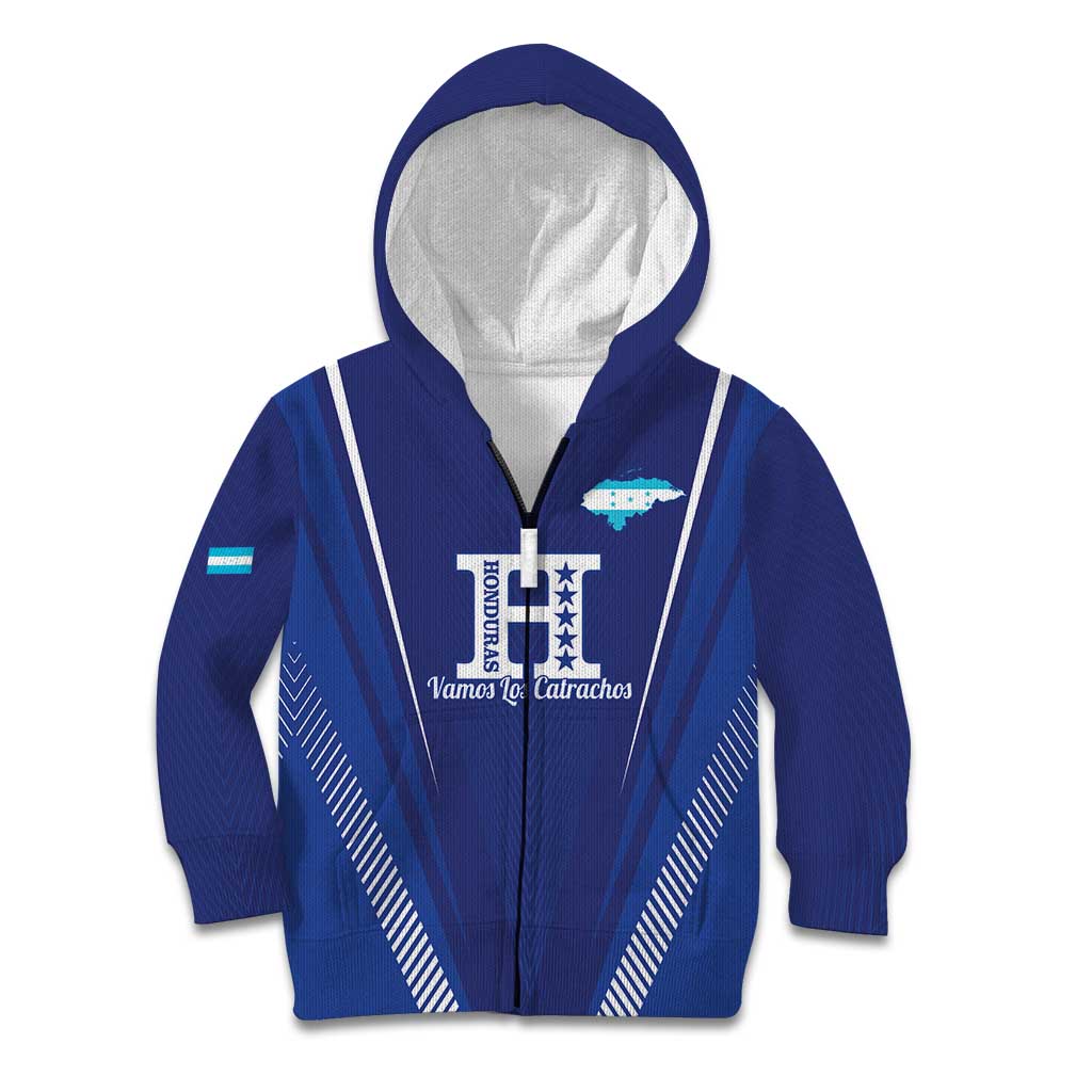 Honduras Football Custom Kid Hoodie Los Catrachos Map Sporty Style - Wonder Print Shop