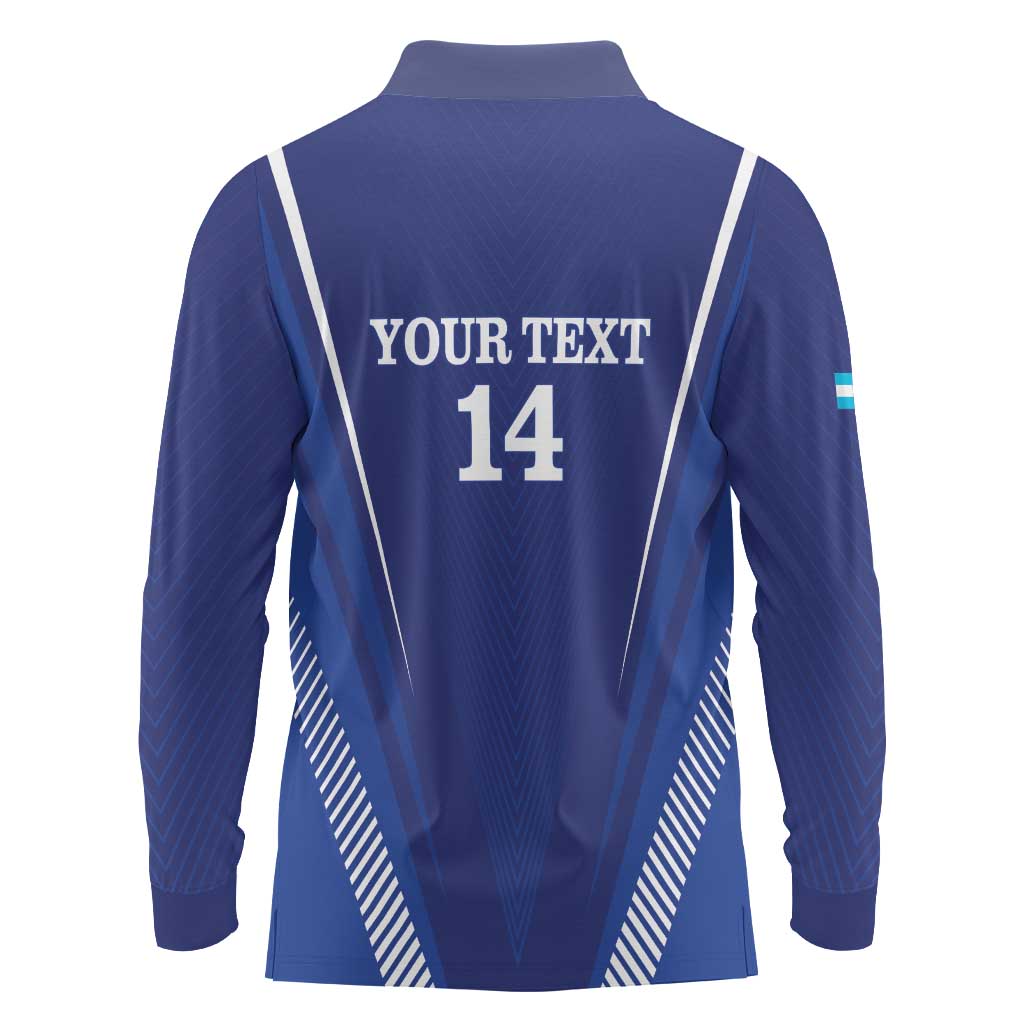 Honduras Football Custom Long Sleeve Polo Shirt Los Catrachos Map Sporty Style - Wonder Print Shop