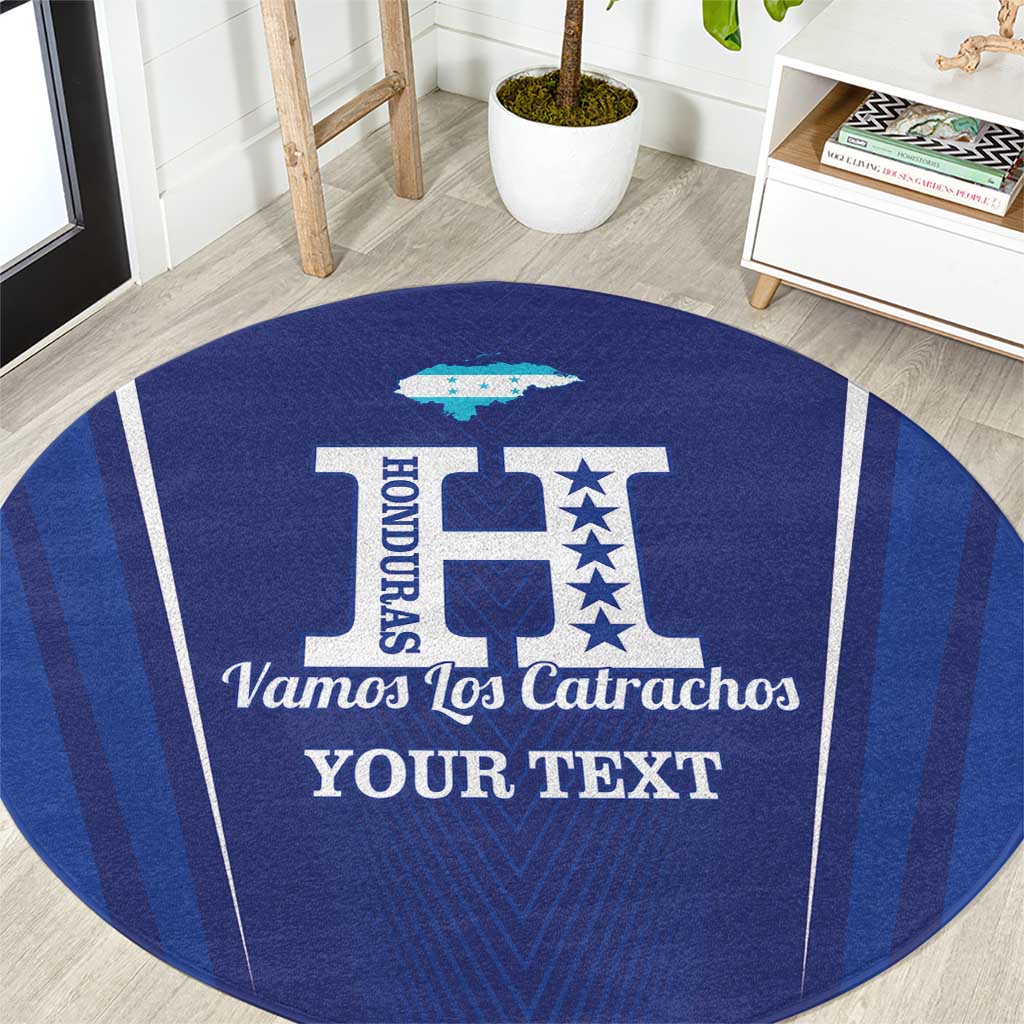 Honduras Football Custom Round Carpet Los Catrachos Map Sporty Style - Wonder Print Shop